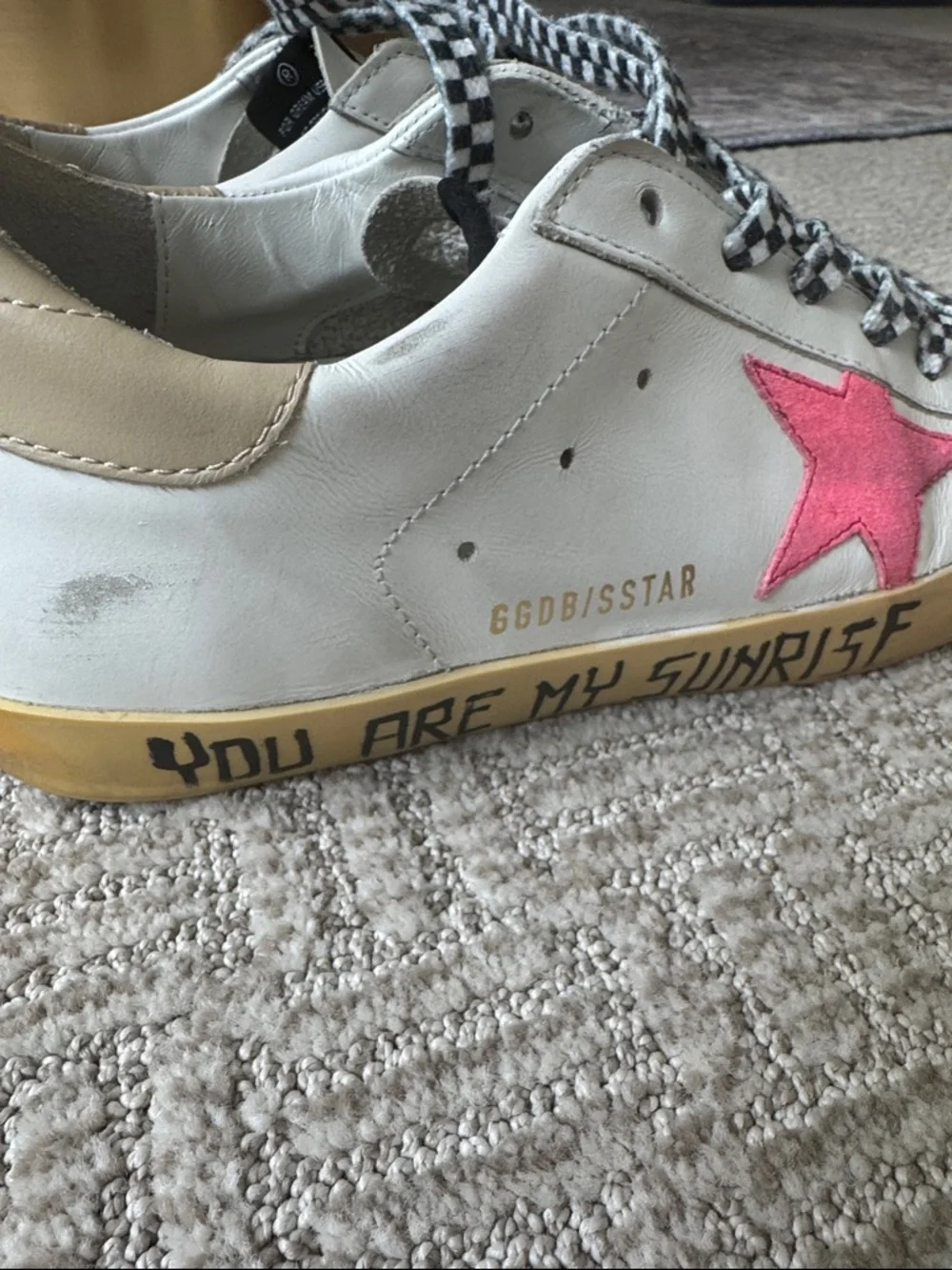 Golden Goose super star you are my sunrise pink EUC - Picture 8 of 8